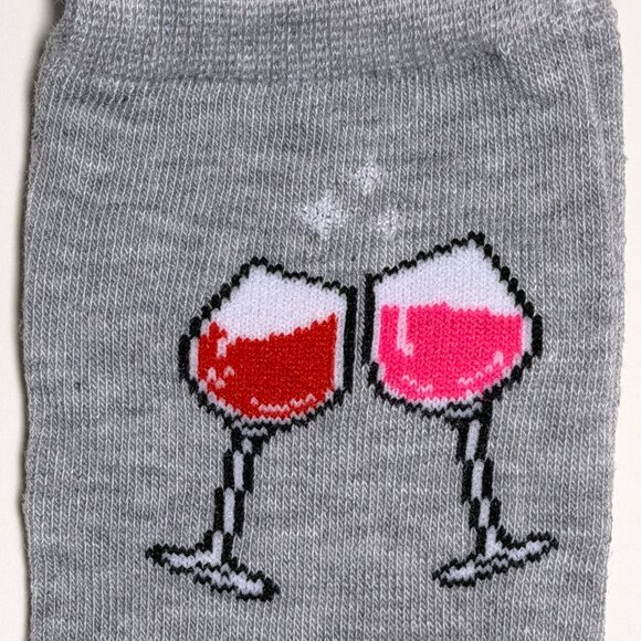 Nordstrom Wine Lover Holiday Christmas Socks Gift Box size 5 10 - Picture 3 of 8